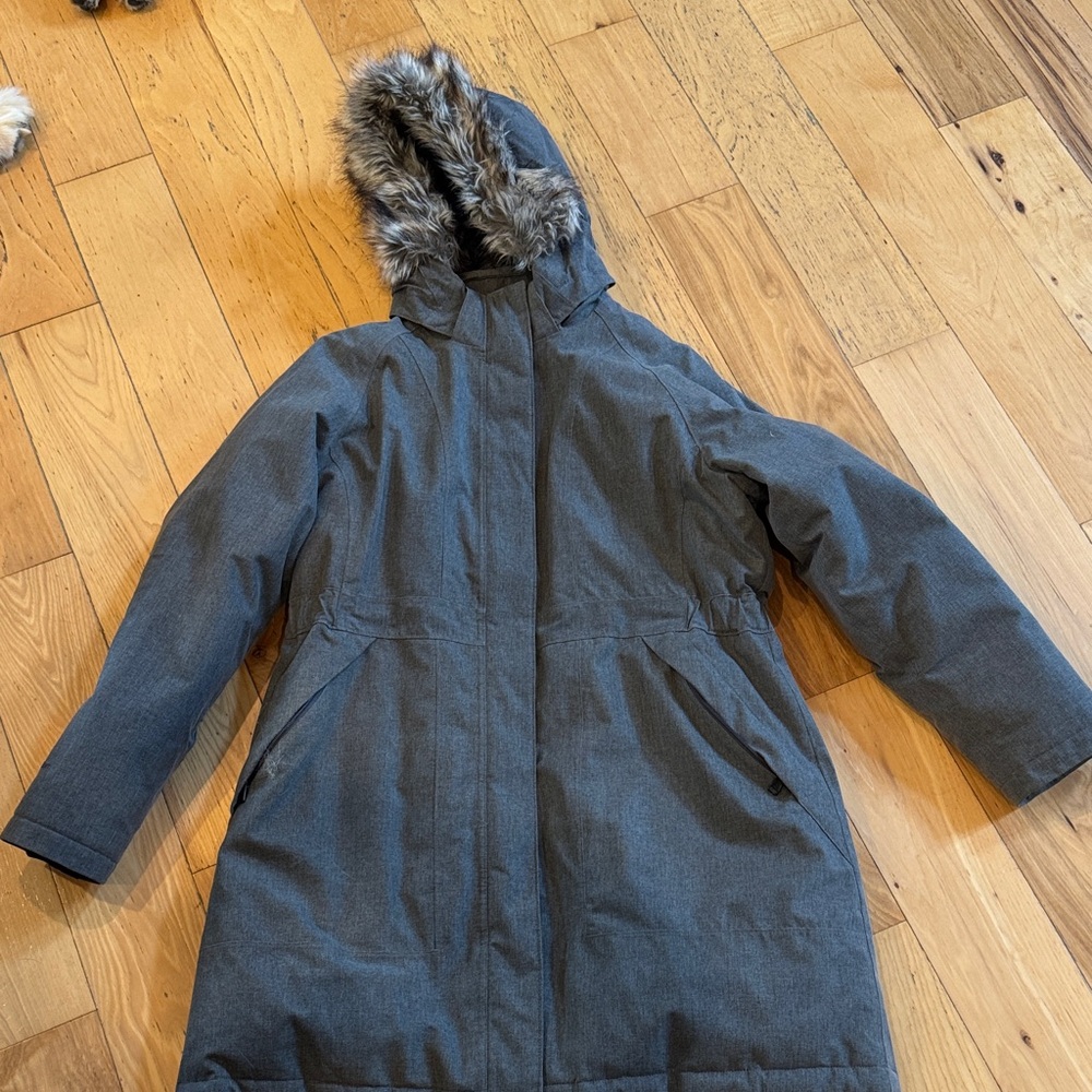 Northface Hooded Down Jacket with Fur Trim